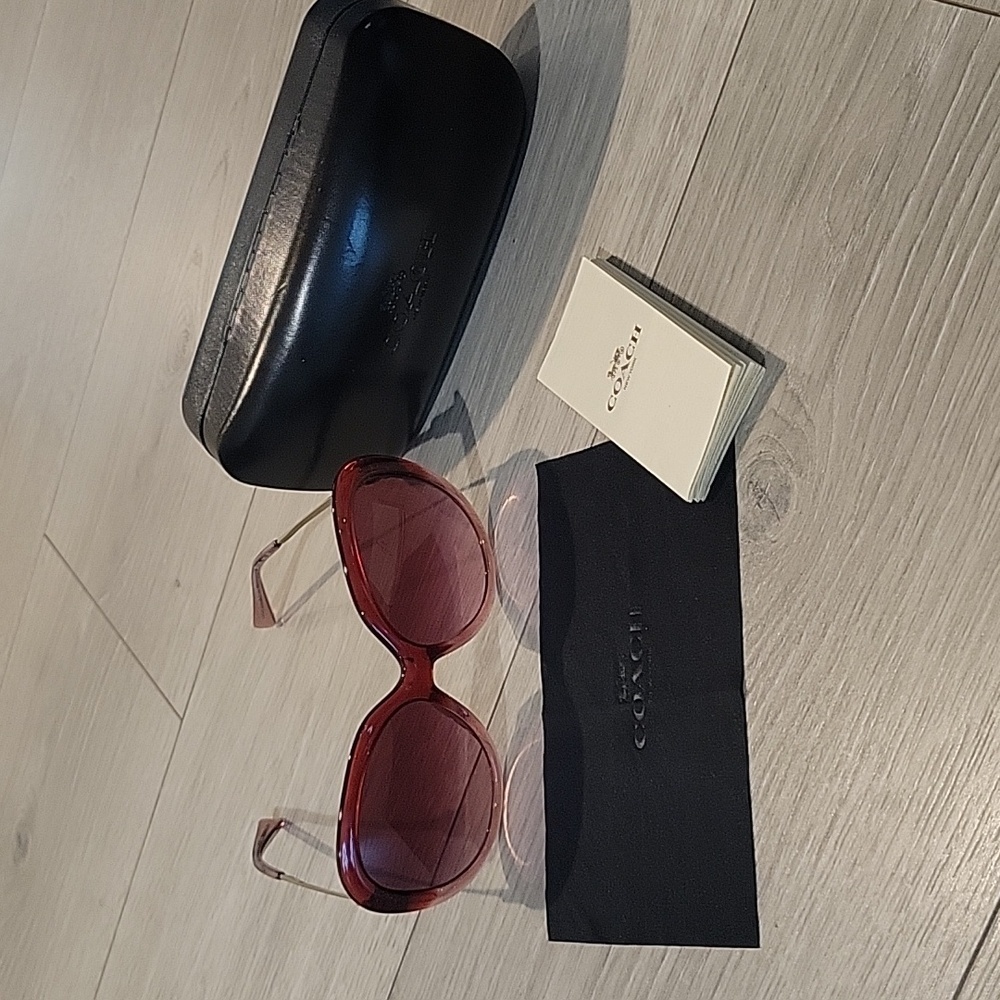 Coach 5551S Burgandy Shimmer/Pink Gradient Sunglasses